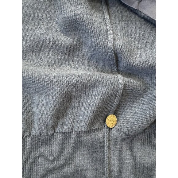 Vintage Burberry 2 Piece Set Blue Merino Wool Cardigan Sweater Size 44 Small - Picture 10 of 10